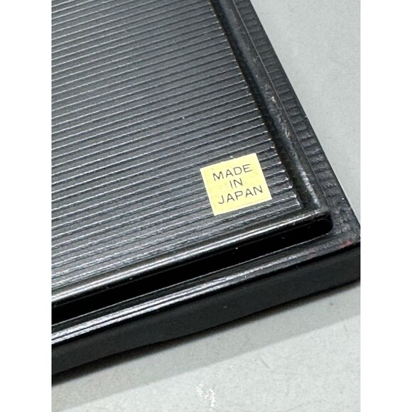 Japanese Black shine rectangle plastic Tray Red Rim - Elegant Design READ NEW - Picture 8 of 8